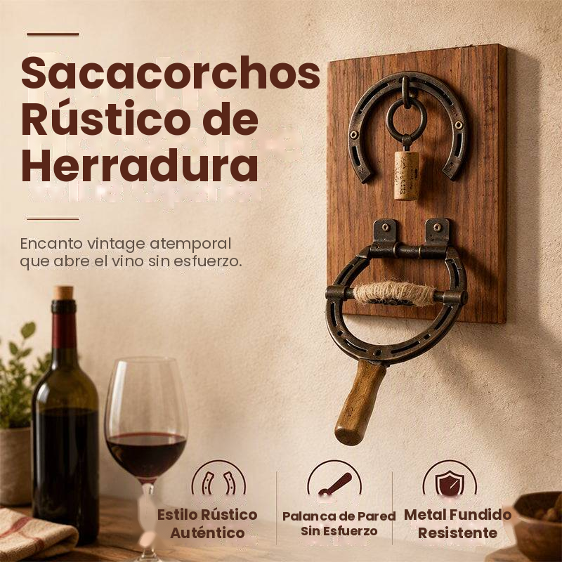 SACA CORCHOS RUSTICO™ | Abre tu vino de forma original