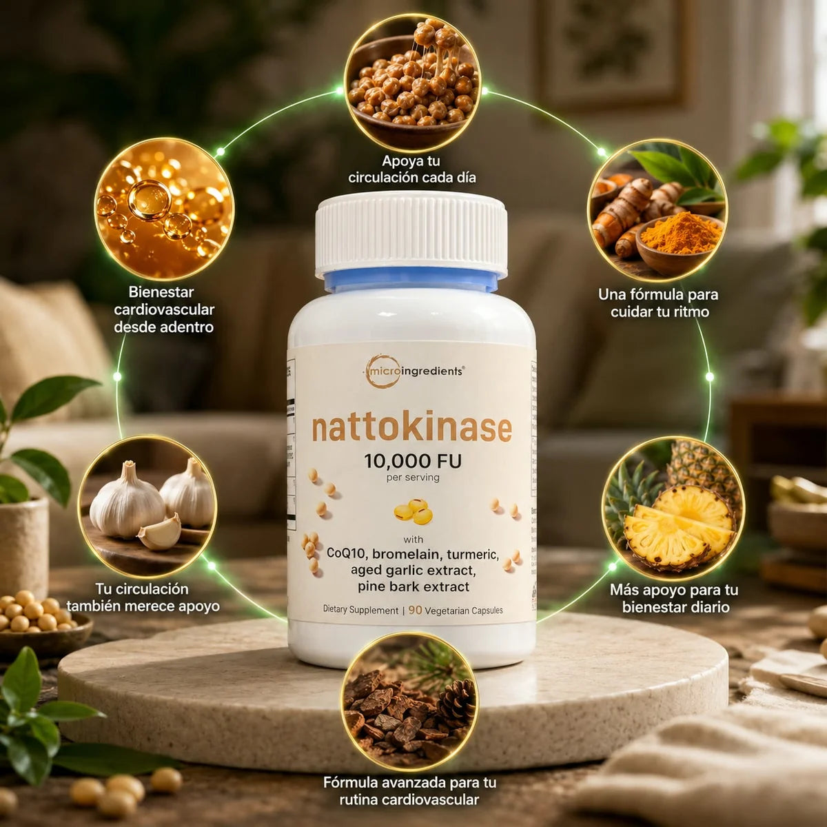 CÁPSULAS NATTOKINASE™ | Circulación saludable y apoyo cardiovascular